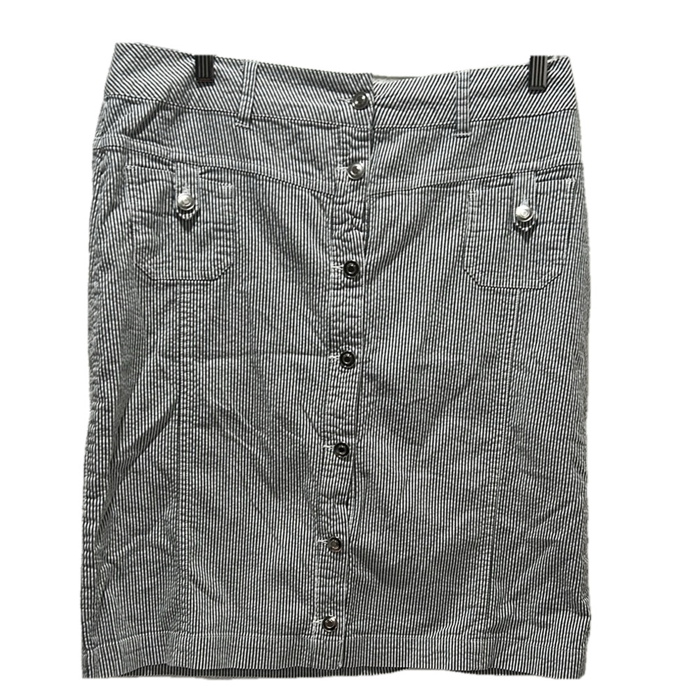 Hannah stretch Black and Gray Pencil Skirt Knee-Length Casual..